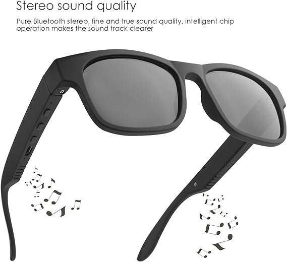 Gelete Smart Glasses Wireless Bluetooth Sunglasses Open Ear Musicandha