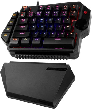 BALAM RUSH - TECLADO GAMER MECANICO UNA MANO DOMINATE GK540 SWTCH AZUL NEGRO