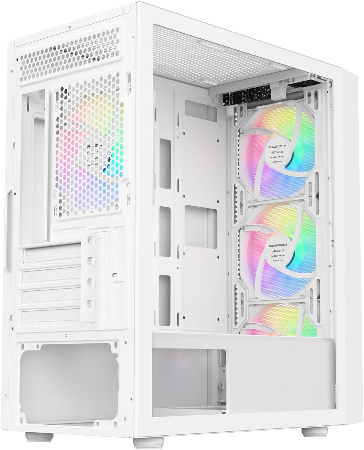 SAMA - M203 WHITE TEMPERED GLASS MICRO ATX MID TOWER GAMING COMPUTER CASE