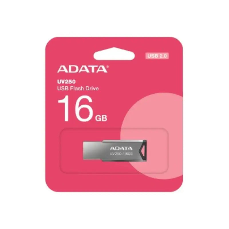 MEMORIA USB 2.0 ADATA AUV250-16G-RBK, PLATA, 16 GB, USB TIPO A