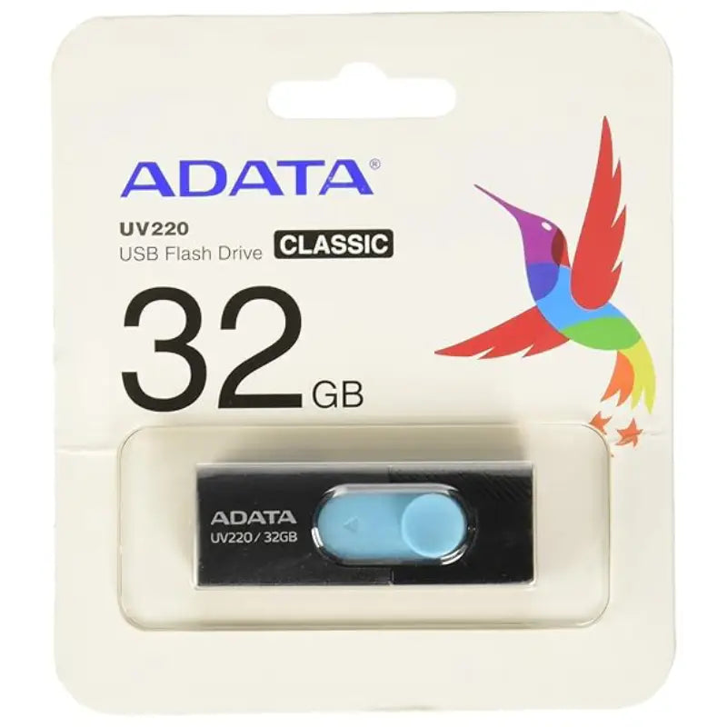 MEMORIAS USB ADATA UV220, NEGRO, 32 GB, NGRO, CYAN