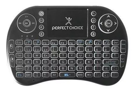 PERFECT CHOICE - MINI TECLADO PERFECT CHOICE PC-201007, QWERTY, NEGRO, UNIVERSAL, INALÁMBRICO