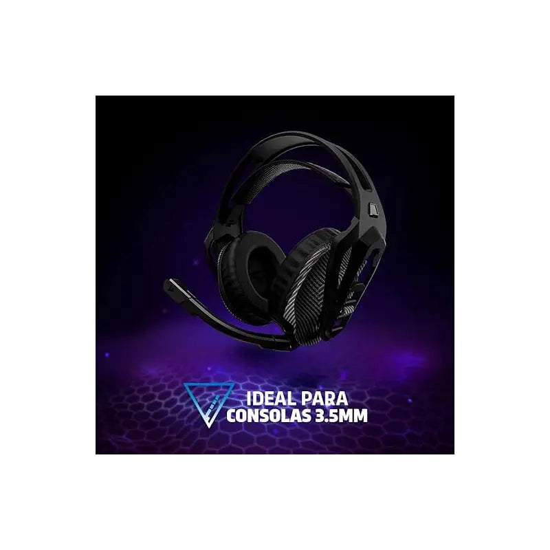 DIADEMA GAME FACTOR HSG500 MICROFONO REMOVIBLE 3.5MM ULTRA LIGERAS  NEGRO