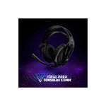 DIADEMA GAME FACTOR HSG500 MICROFONO REMOVIBLE 3.5MM ULTRA LIGERAS  NEGRO