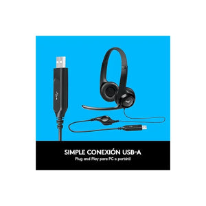 DIADEMA LOGITECH H390 DIADEMA 981-000060 NEGRO ALÁMBRICO