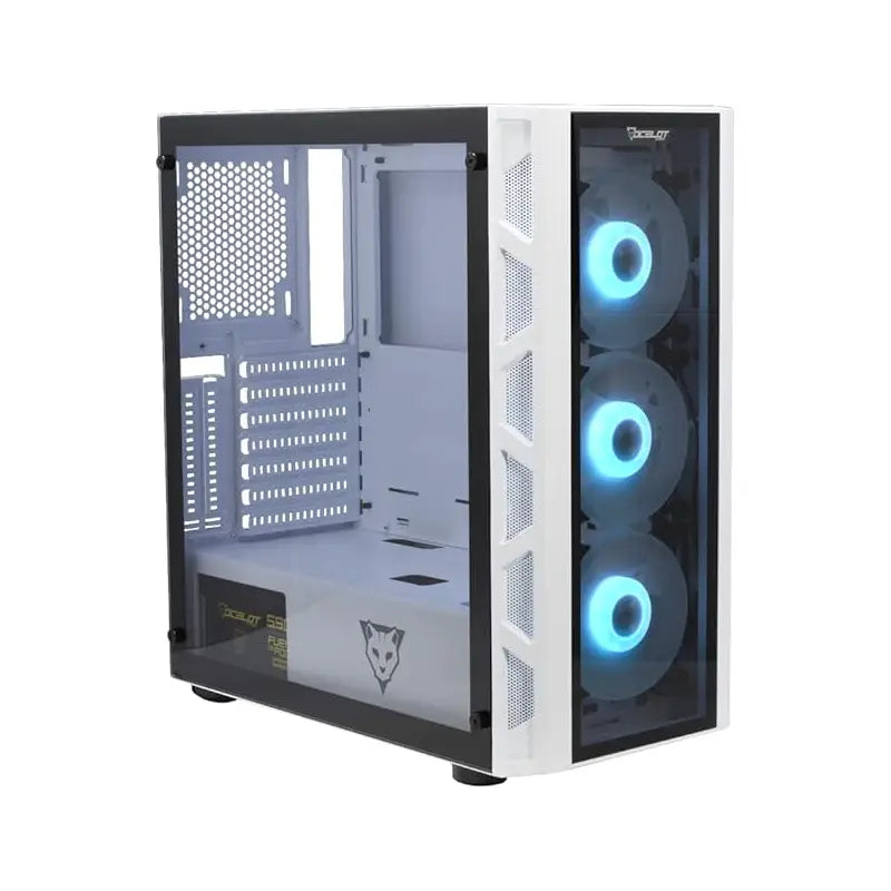 GABINETE OCELOT BLIXARD, ARGB, FULL-TOWER, E-ATX/ATX/MICRO-ATX/ITX 3 VENTILADORES, BLANCO