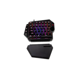 TECLADO GAMER MECANICO A UNA MANO DOMINATE GK540 USB RGB REPOSAMUNECAS SWTCH AZUL NEGRO