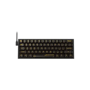 TECLADO MECANICO REDRAGON K617 FIZZ TRANSPARENTE 60%  INGLES ALAMBRICO RGB NEGRO