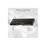 TECLADO MECANICO REDRAGON K617 FIZZ TRANSPARENTE 60%  INGLES ALAMBRICO RGB NEGRO