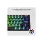 TECLADO MECANICO REDRAGON K617 FIZZ TRANSPARENTE 60%  INGLES ALAMBRICO RGB NEGRO