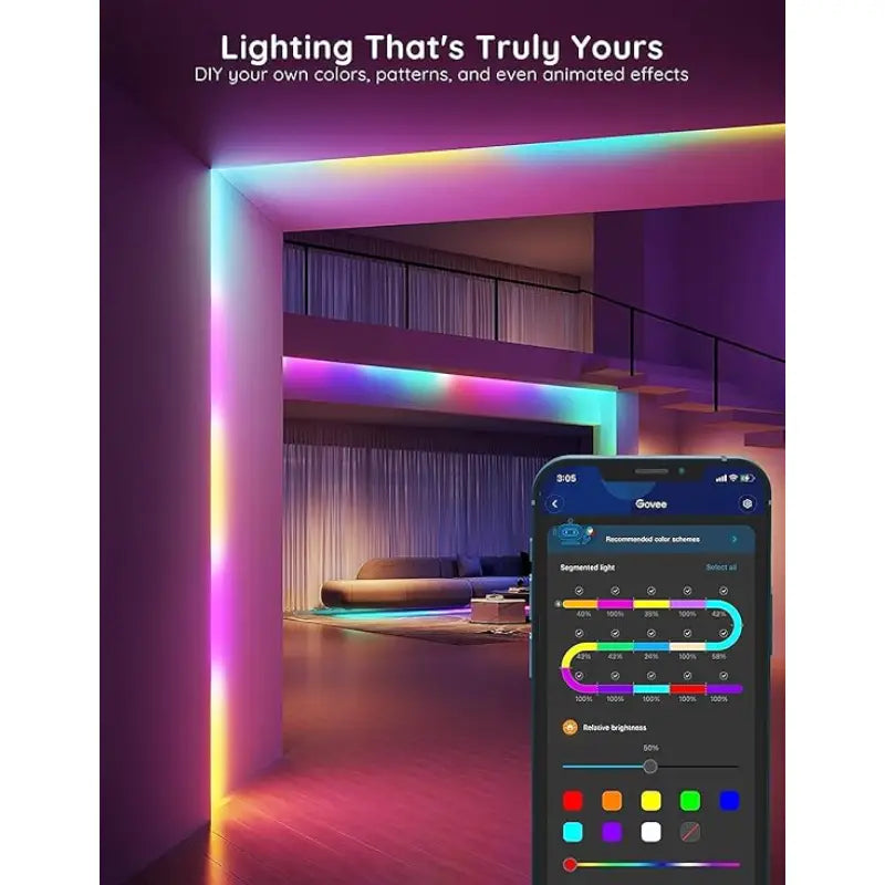 TIRA DE LUCES LED INTELIGENTE GOVEE, 5M, RGB, PROGRAMABLES CON ALEXA